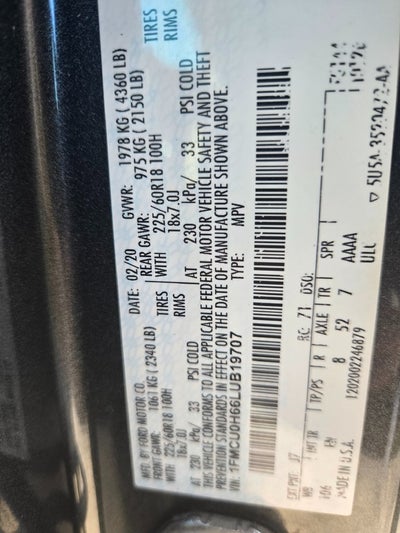 2020 Ford Escape SEL