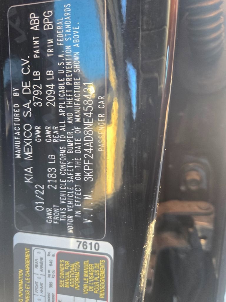 2022 Kia Forte LXS