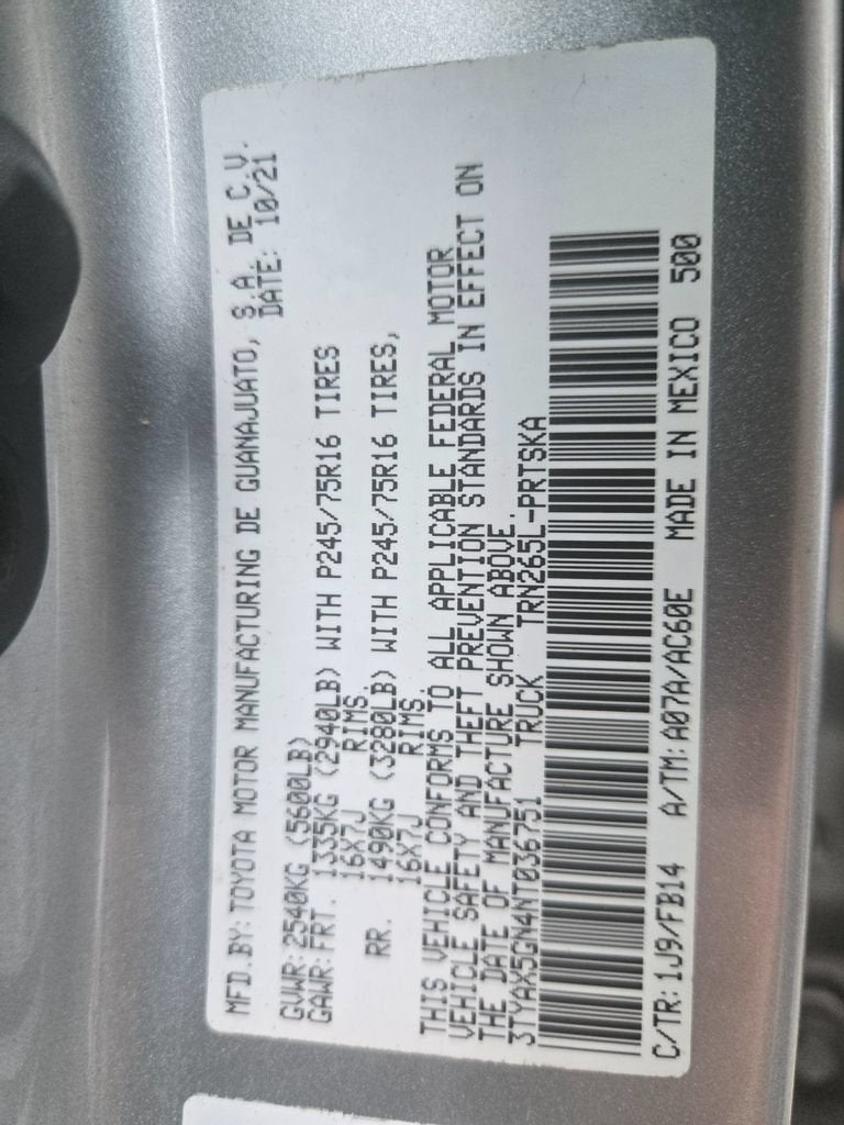 2022 Toyota Tacoma 2WD SR