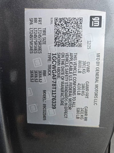 2026 Chevrolet Express Cargo 2500 WT