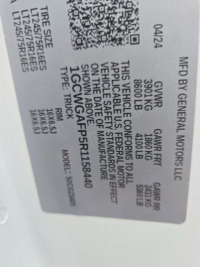 2024 Chevrolet Express Cargo 2500 WT