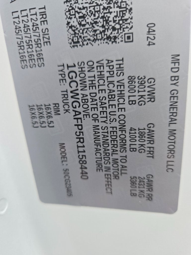 2024 Chevrolet Express Cargo 2500 WT