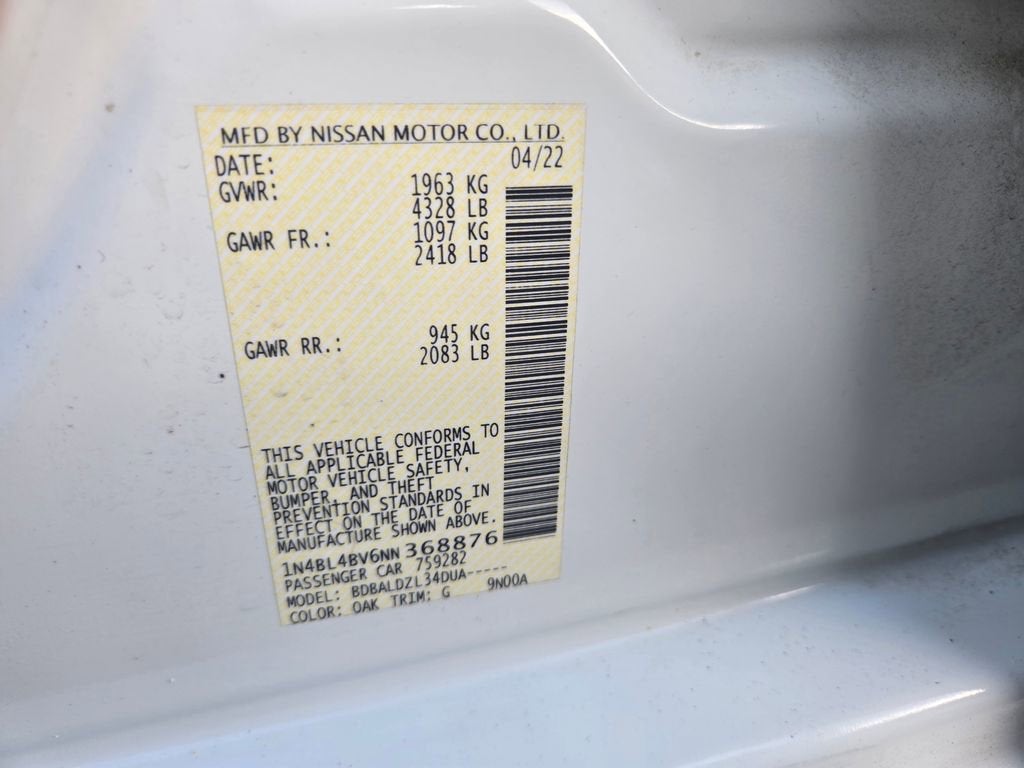 2022 Nissan Altima 2.5 S