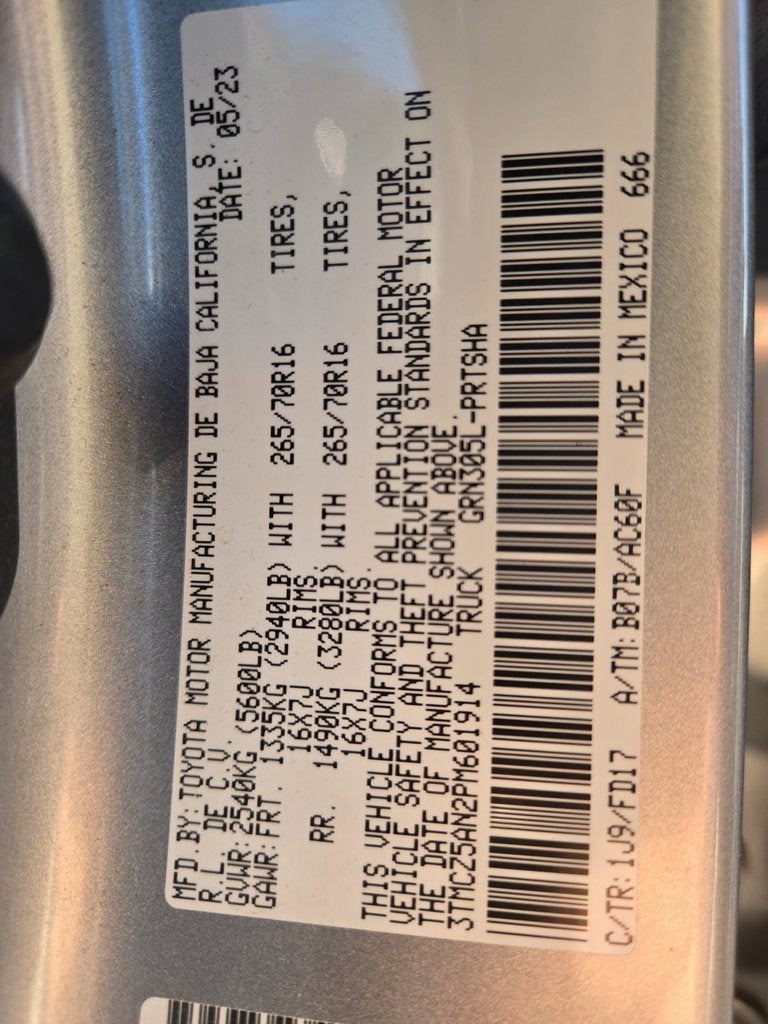 2023 Toyota Tacoma 4WD SR