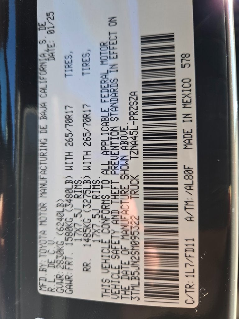 2025 Toyota Tacoma 4WD SR