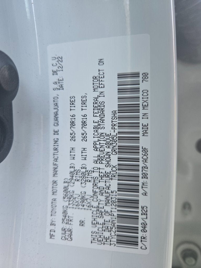 2023 Toyota Tacoma 4WD SR