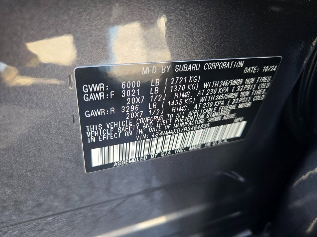 2024 Subaru Ascent Onyx Edition Limited